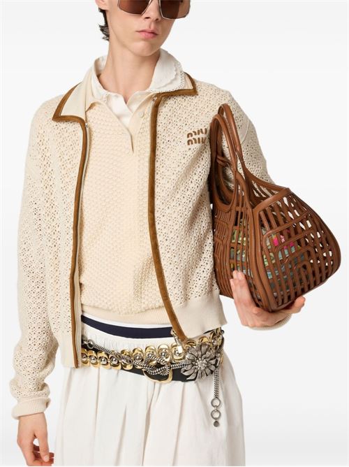 Polo con ricamo MIU MIU | MMLB2817NLF0018